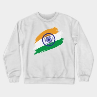 India Flag in Tricolor with Ashoka Chakra Desi Indian Crewneck Sweatshirt